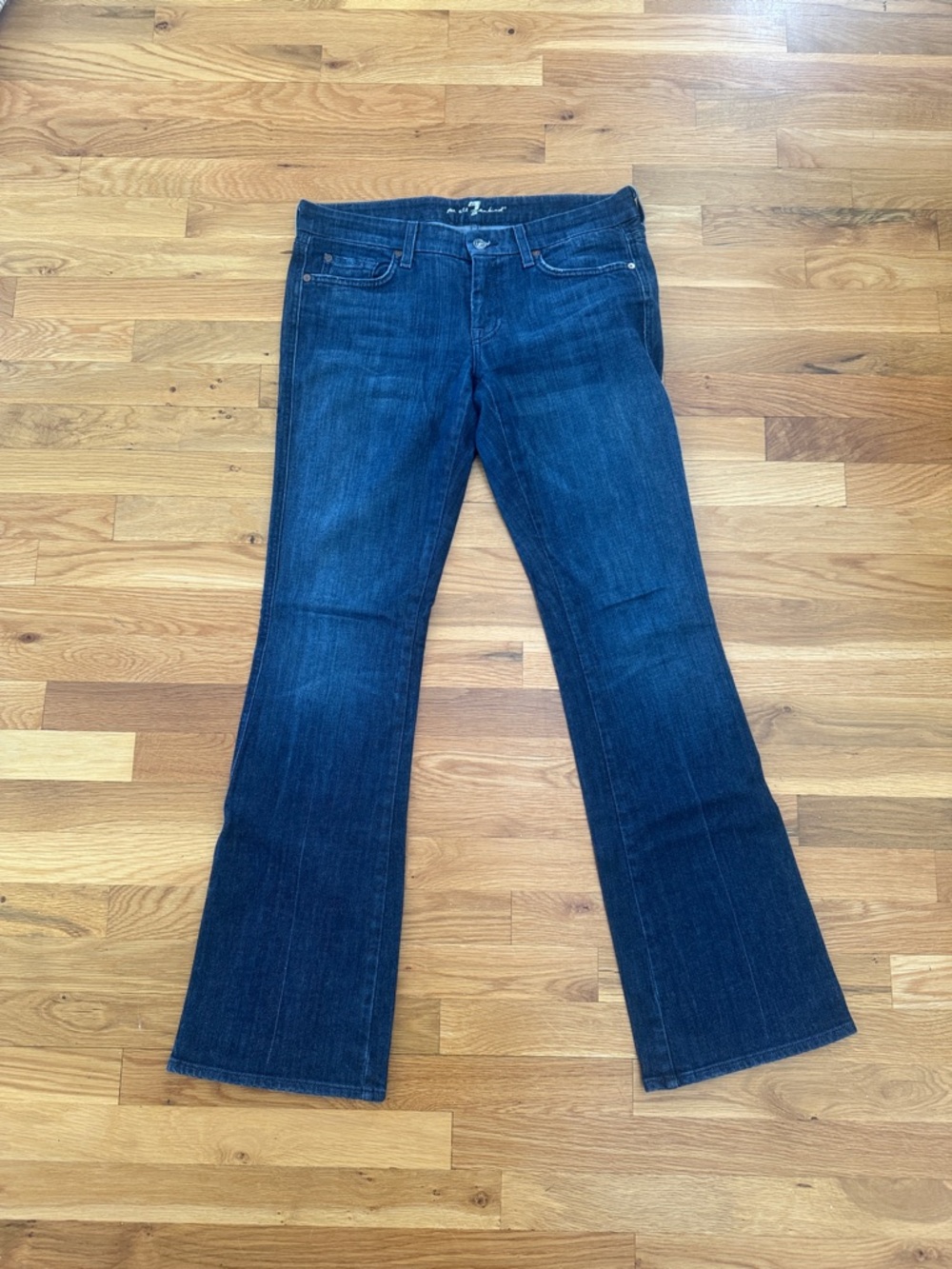 7 For All Mankind Dark Blue Flare Jeans